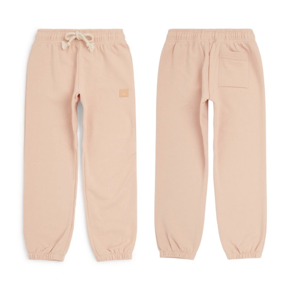 NEW Acne Studios Kids Face Patch Drawstring Sweatpants in Powder Pink Sz. 8-10